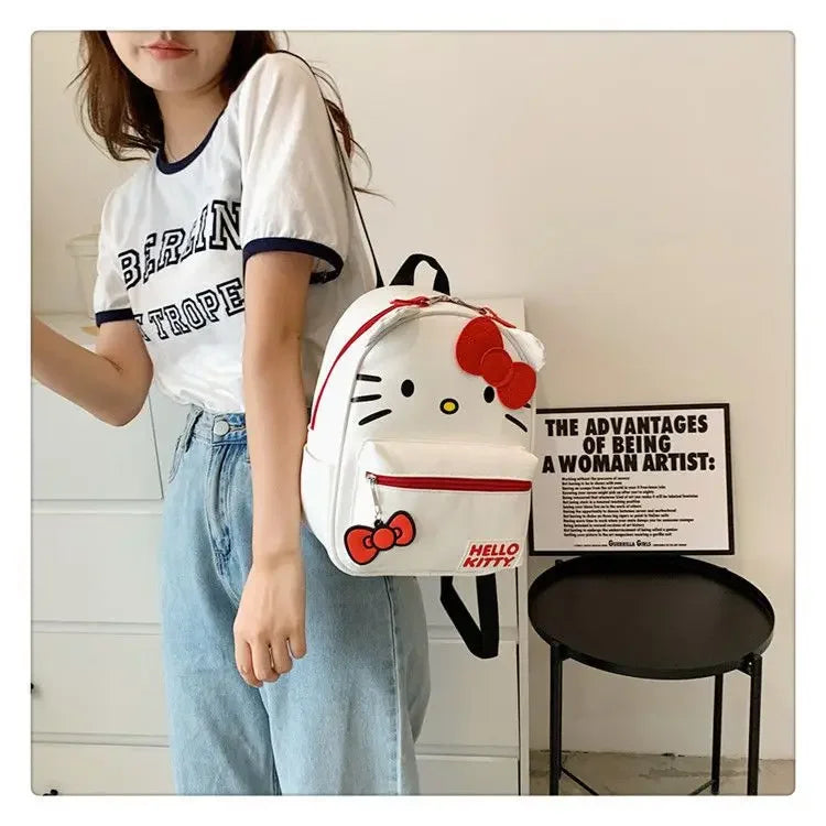 Women Sanrio Hello Kitty Backpack Cartoon Anime Cute Waterproof Backpacks Stitch Students Bag Kids Girl mochila infantil menina