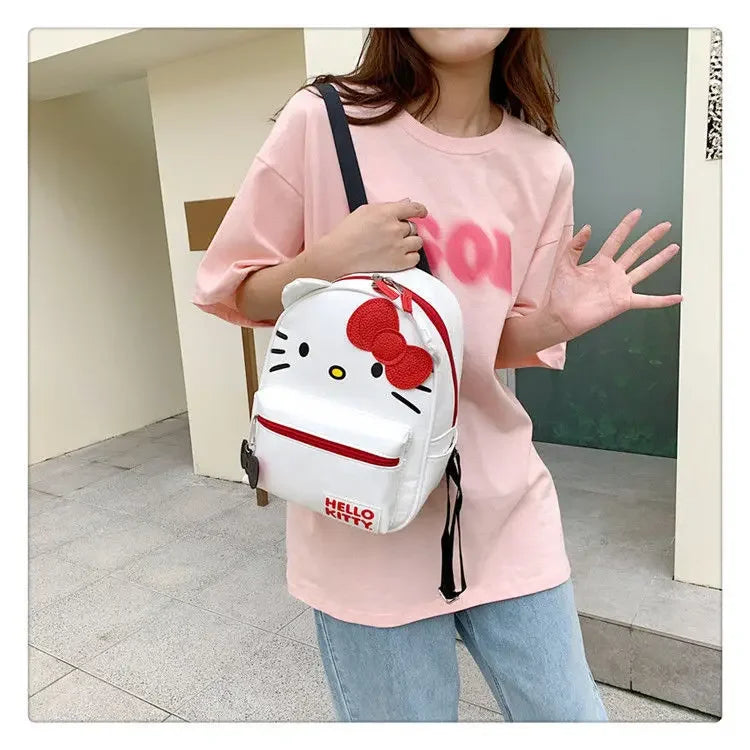 Women Sanrio Hello Kitty Backpack Cartoon Anime Cute Waterproof Backpacks Stitch Students Bag Kids Girl mochila infantil menina