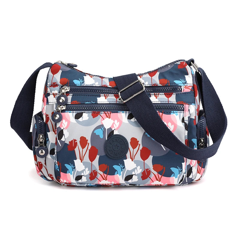 Women Shoulder Bag Handbag Nylon Waterproof CrossBody Bag Ladies Messenger Bag