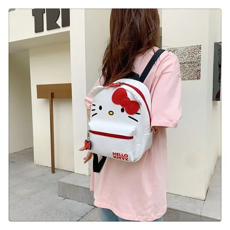 Women Sanrio Hello Kitty Backpack Cartoon Anime Cute Waterproof Backpacks Stitch Students Bag Kids Girl mochila infantil menina