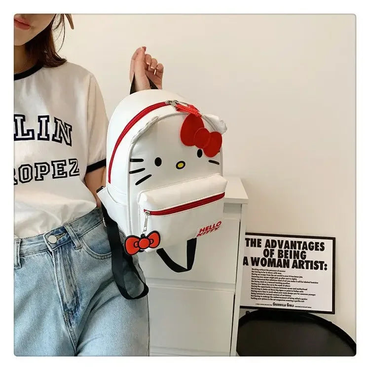 Women Sanrio Hello Kitty Backpack Cartoon Anime Cute Waterproof Backpacks Stitch Students Bag Kids Girl mochila infantil menina