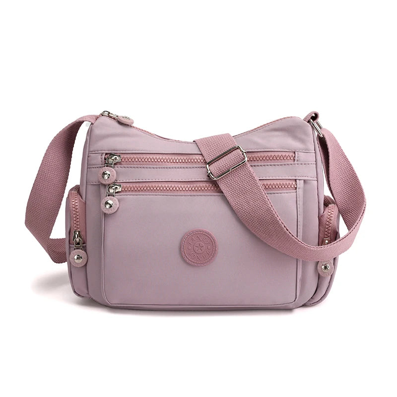 Women Shoulder Bag Handbag Nylon Waterproof CrossBody Bag Ladies Messenger Bag