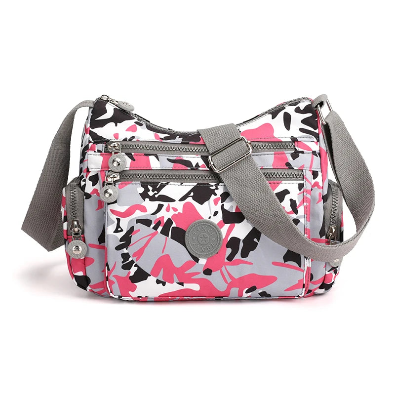 Women Shoulder Bag Handbag Nylon Waterproof CrossBody Bag Ladies Messenger Bag