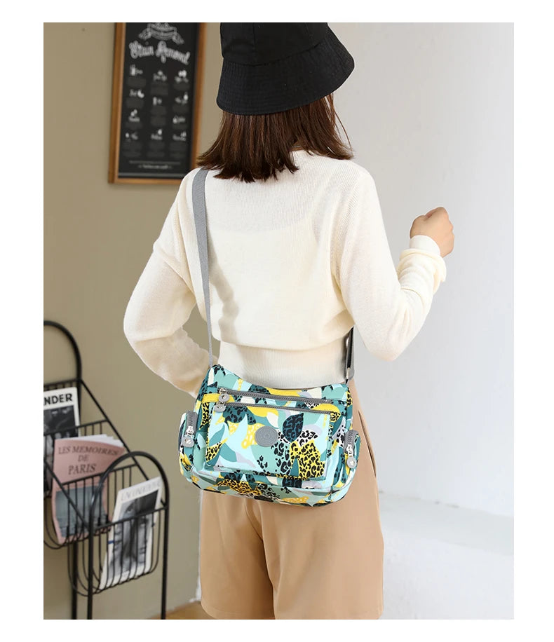 Women Shoulder Bag Handbag Nylon Waterproof CrossBody Bag Ladies Messenger Bag