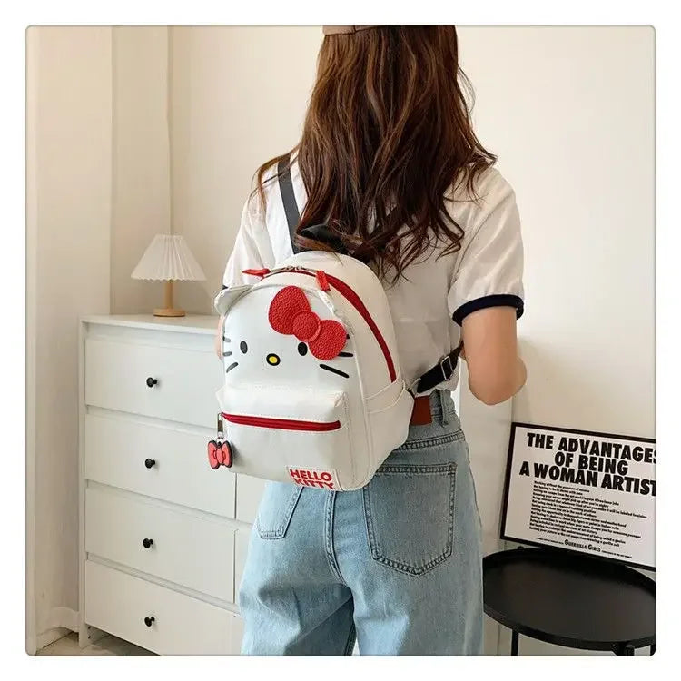Women Sanrio Hello Kitty Backpack Cartoon Anime Cute Waterproof Backpacks Stitch Students Bag Kids Girl mochila infantil menina