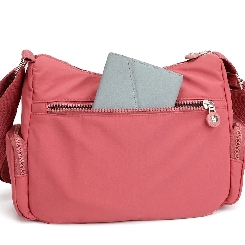 Women Shoulder Bag Handbag Nylon Waterproof CrossBody Bag Ladies Messenger Bag
