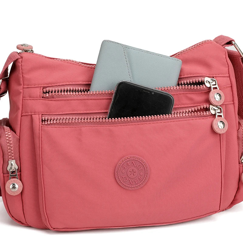 Women Shoulder Bag Handbag Nylon Waterproof CrossBody Bag Ladies Messenger Bag
