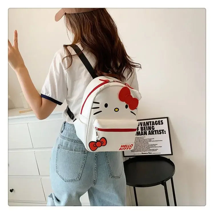 Women Sanrio Hello Kitty Backpack Cartoon Anime Cute Waterproof Backpacks Stitch Students Bag Kids Girl mochila infantil menina