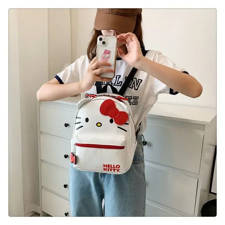 Women Sanrio Hello Kitty Backpack Cartoon Anime Cute Waterproof Backpacks Stitch Students Bag Kids Girl mochila infantil menina