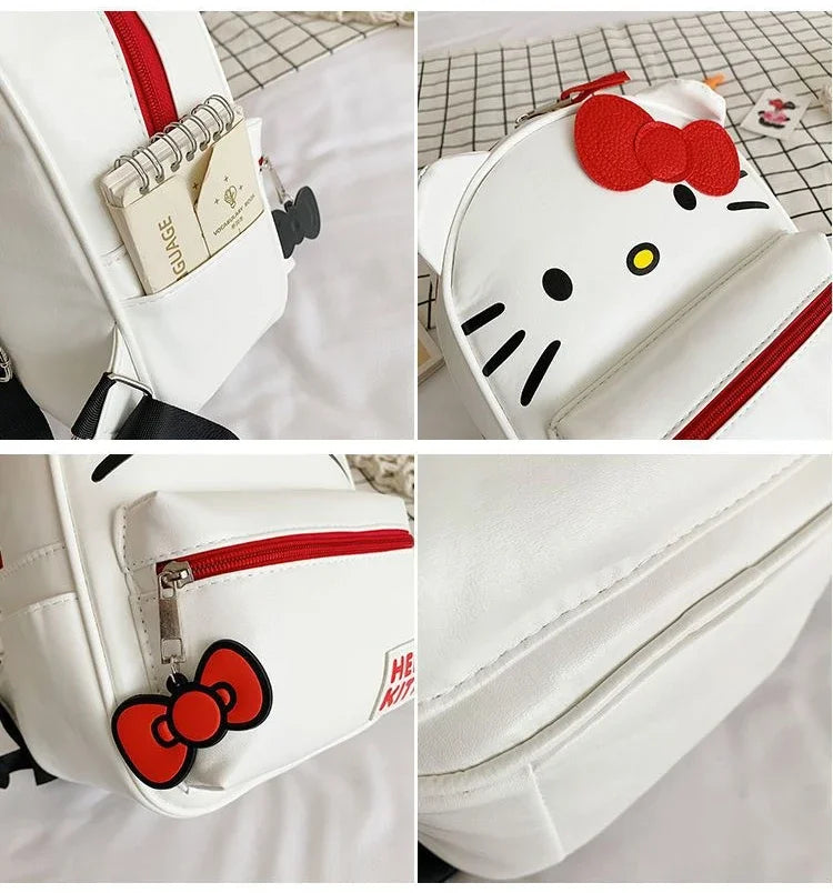 Women Sanrio Hello Kitty Backpack Cartoon Anime Cute Waterproof Backpacks Stitch Students Bag Kids Girl mochila infantil menina