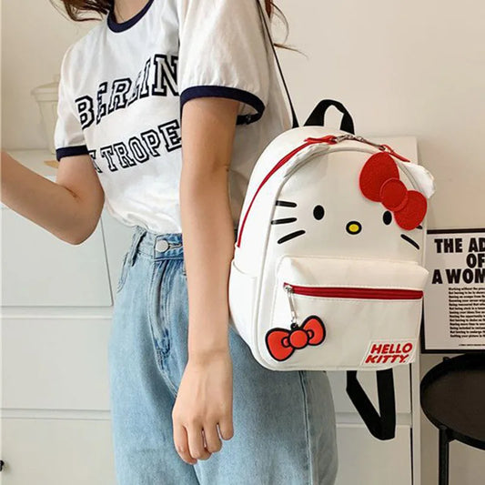 Women Sanrio Hello Kitty Backpack Cartoon Anime Cute Waterproof Backpacks Stitch Students Bag Kids Girl mochila infantil menina