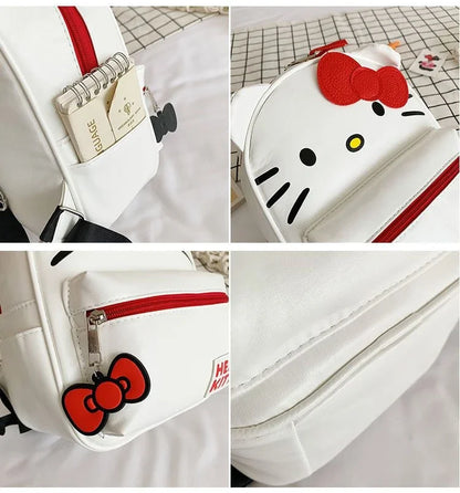 Women Sanrio Hello Kitty Backpack Cartoon Anime Cute Waterproof Backpacks Stitch Students Bag Kids Girl mochila infantil menina